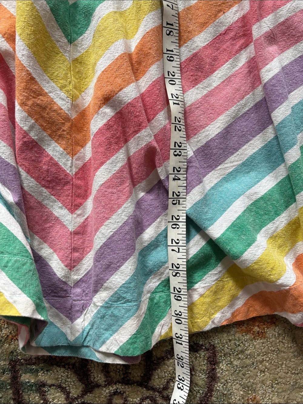 Bright Multicolor Stripe Circle Skirt - Picture 4 of 4